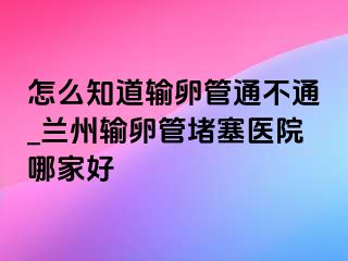 怎么知道输卵管通不通_兰州输卵管堵塞医院哪家好